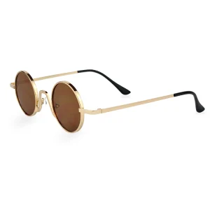 Unisex braon lenonke Retro classic REclsnm06 sa zlatnim okvirom katalog