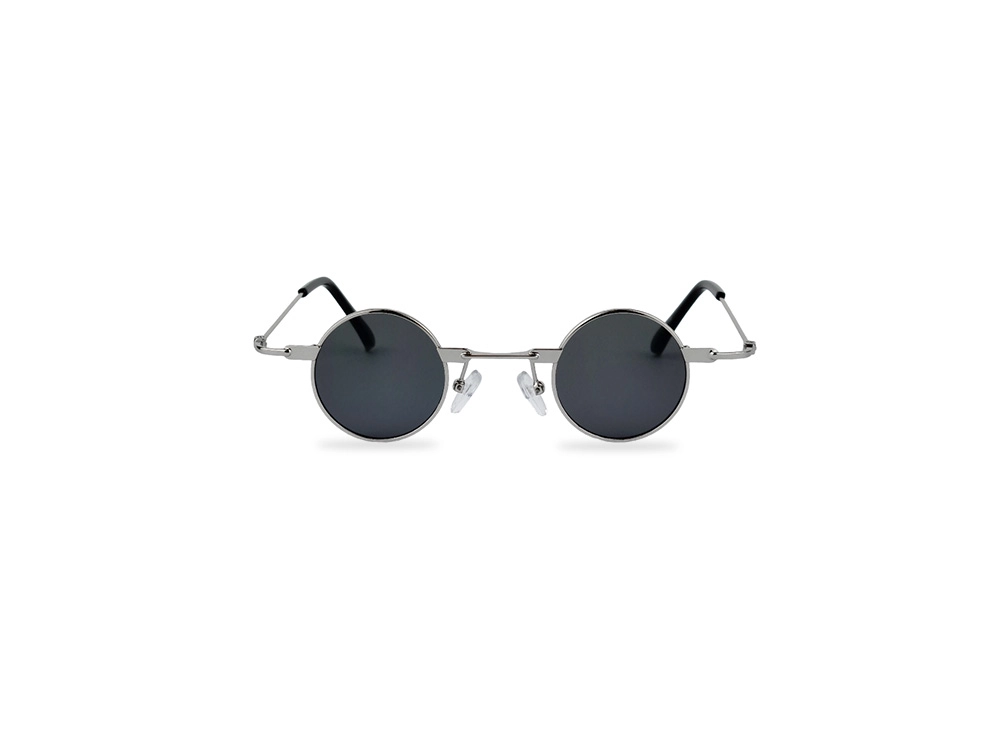 Unisex crne lenonke Retro classic REm02 sa sivim okvirom prednji