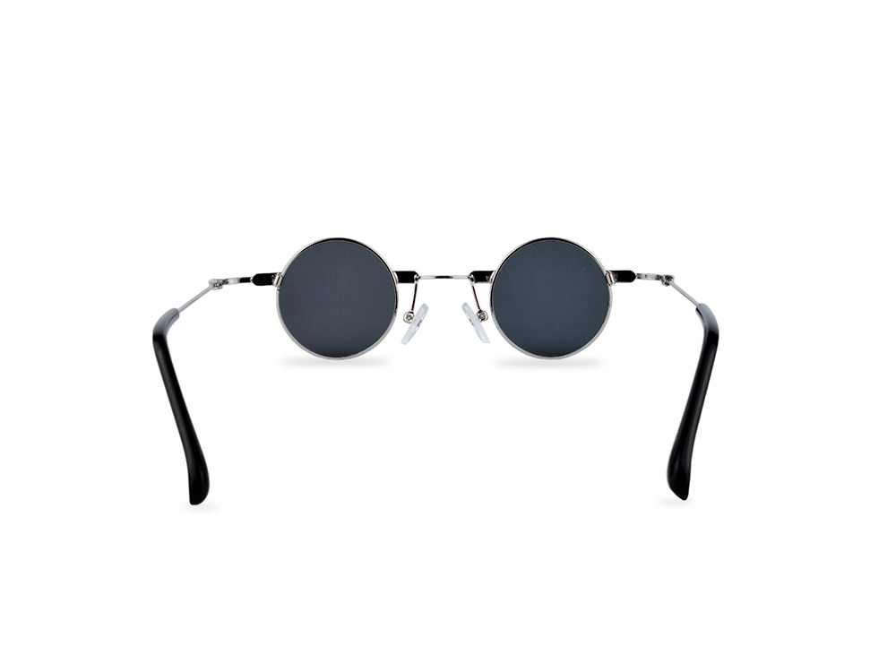 Unisex crne lenonke Retro classic REm02 sa sivim okvirom zadnji