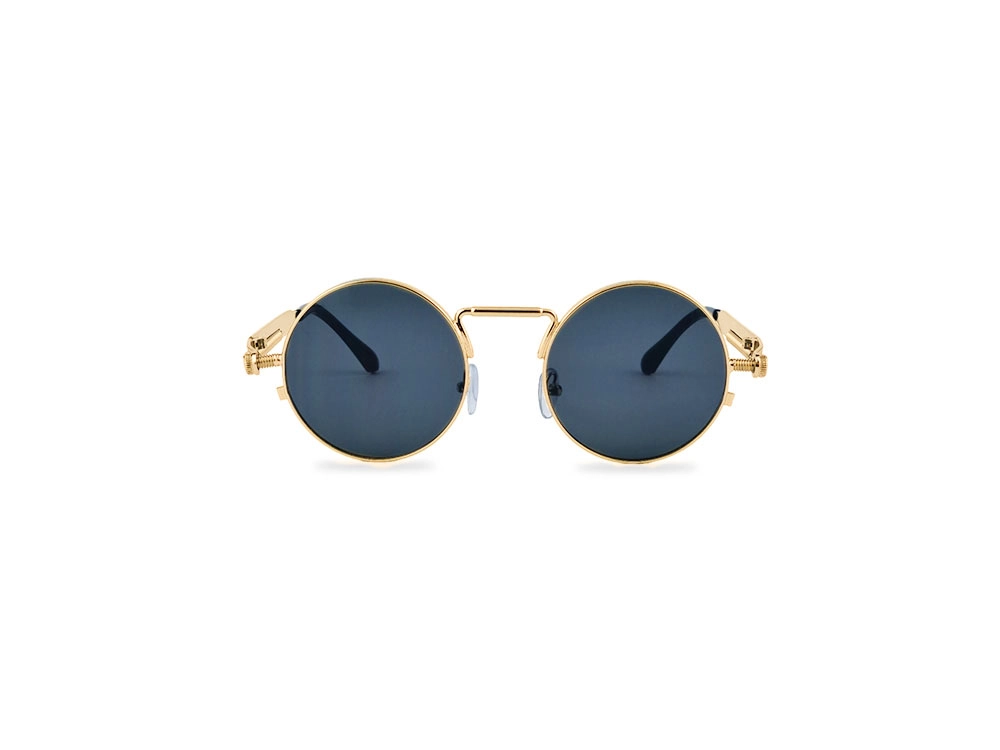 Unisex crne lenonke Retro classic REc02 sa zlatnim okvirom prednji