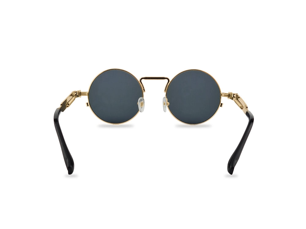 Unisex crne lenonke Retro classic REc02 sa zlatnim okvirom zadnji