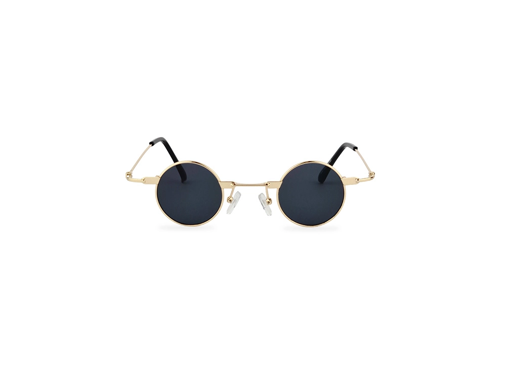 Unisex crne lenonke Retro classic REm06 sa zlatnim okvirom prednji