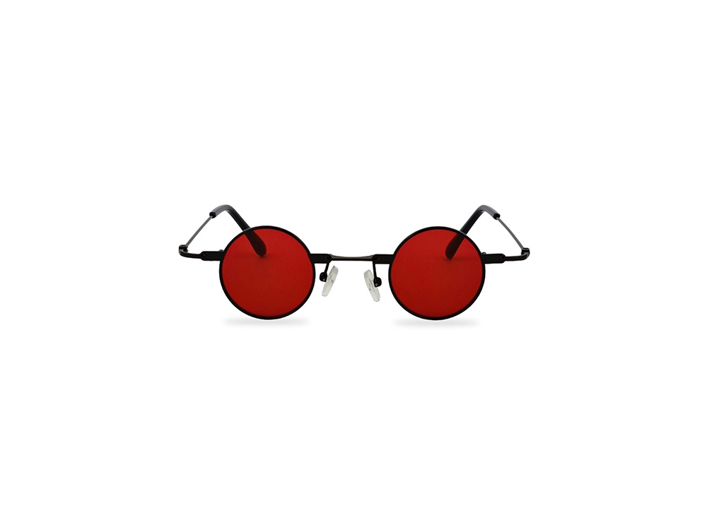 Unisex crvene lenonke Retro classic REm05 sa crnim okvirom prednji