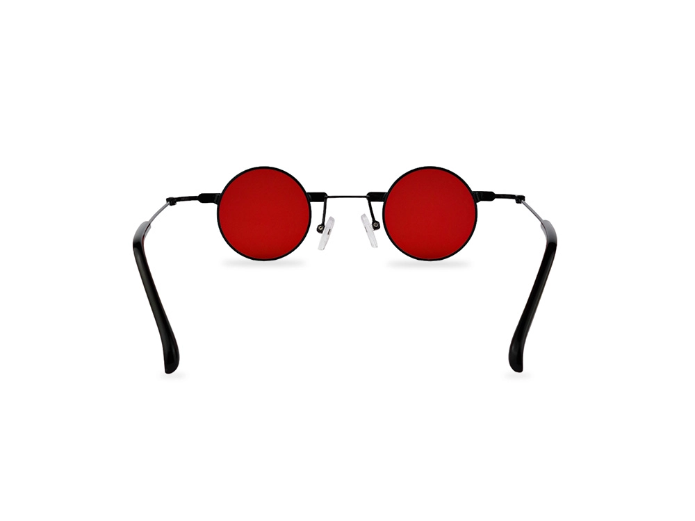 Unisex crvene lenonke Retro classic REm05 sa crnim okvirom zadnji