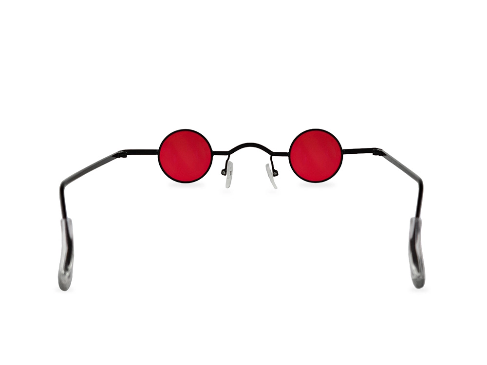 Unisex crvene lenonke Retro classic REmini01 sa crnim okvirom zadnji