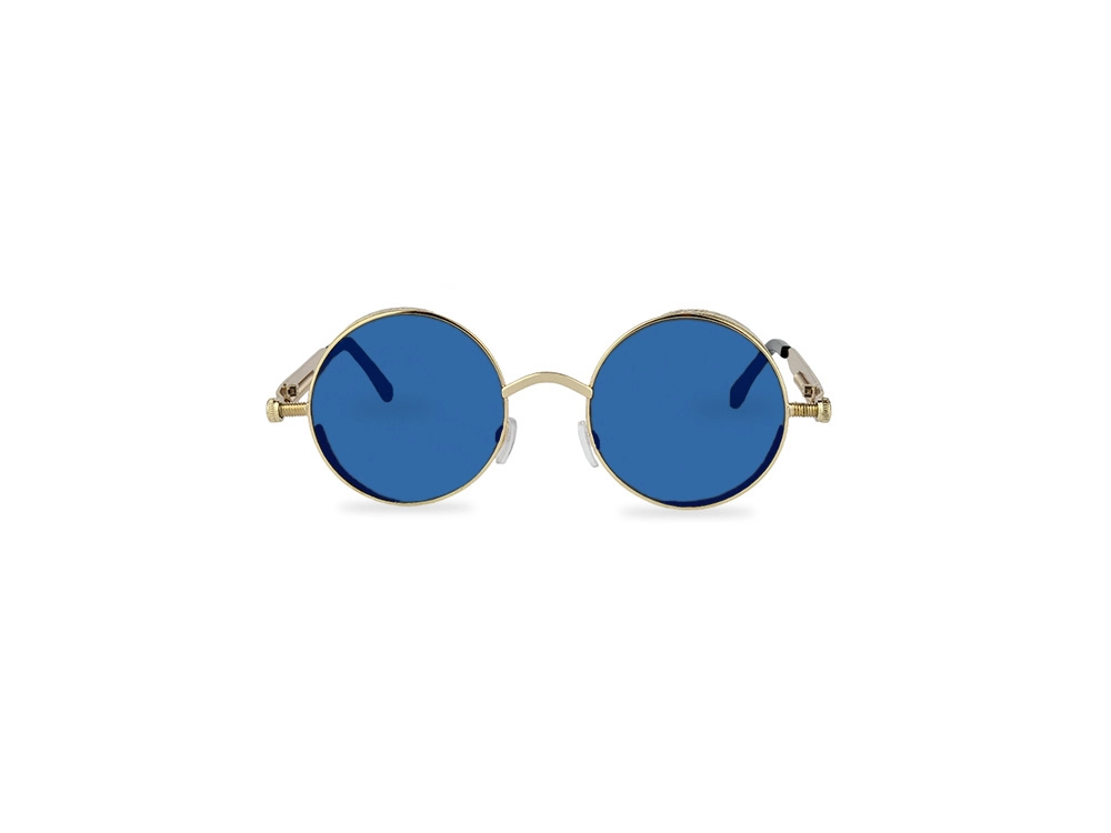 Unisex plave lenonke Retro REstp13 sa zlatnim okvirom prednji