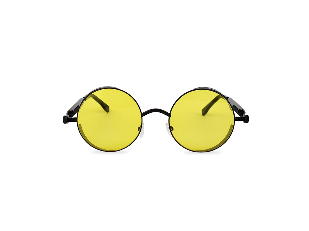 Unisex zute lenonke Retro REstp10 sa crnim okvirom prednji