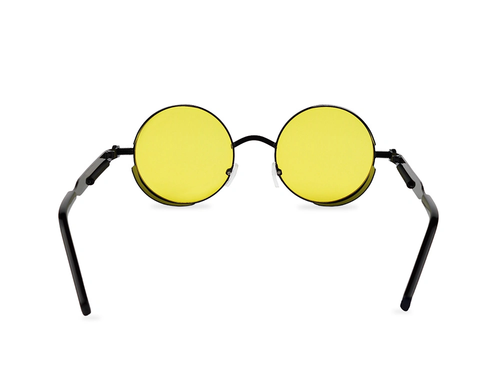 Unisex zute lenonke Retro REstp10 sa crnim okvirom zadnji