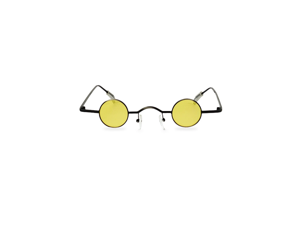 Unisex zute lenonke Retro classic REmini04 sa crnim okvirom prednji