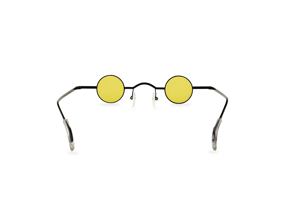 Unisex zute lenonke Retro classic REmini04 sa crnim okvirom zadnji