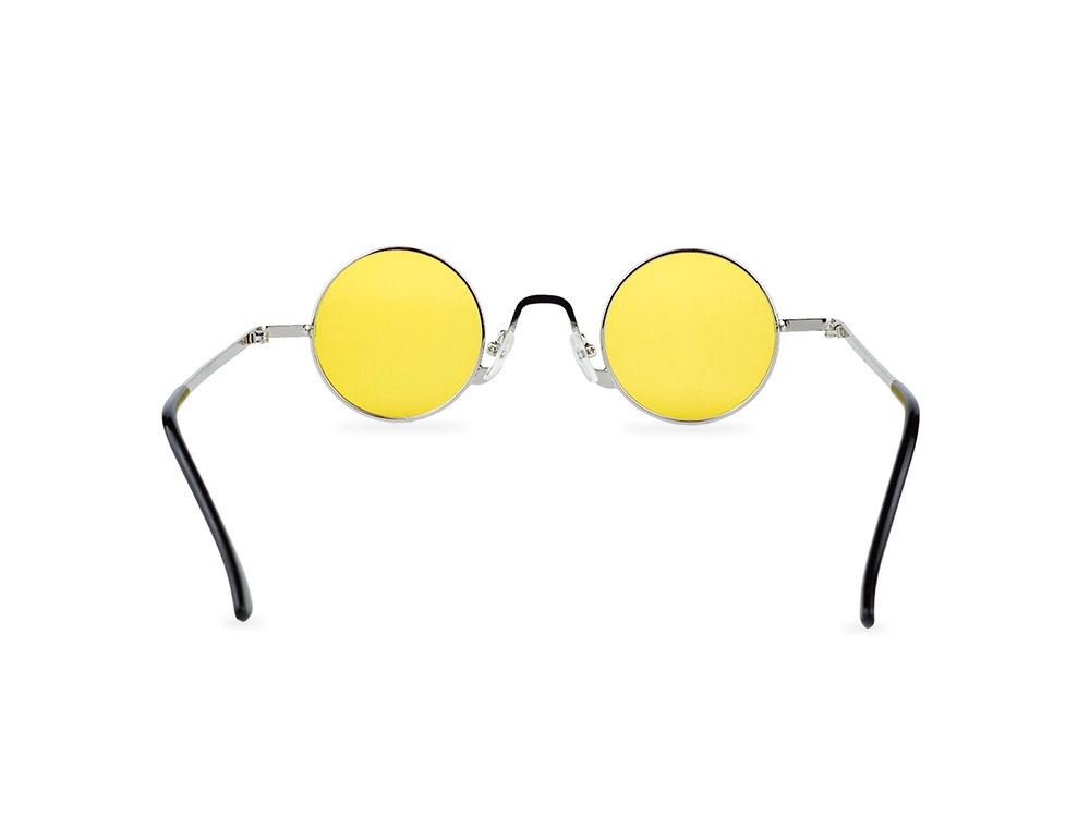 Unisex zute lenonke Retro classic REclsnm05 sa sivim okvirom zadnji