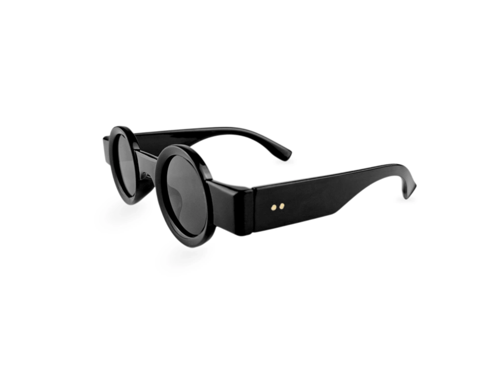Unisex crne lenonke sa malim staklima i crnim plasticnim okvirom retro classic REmpl01 katalog