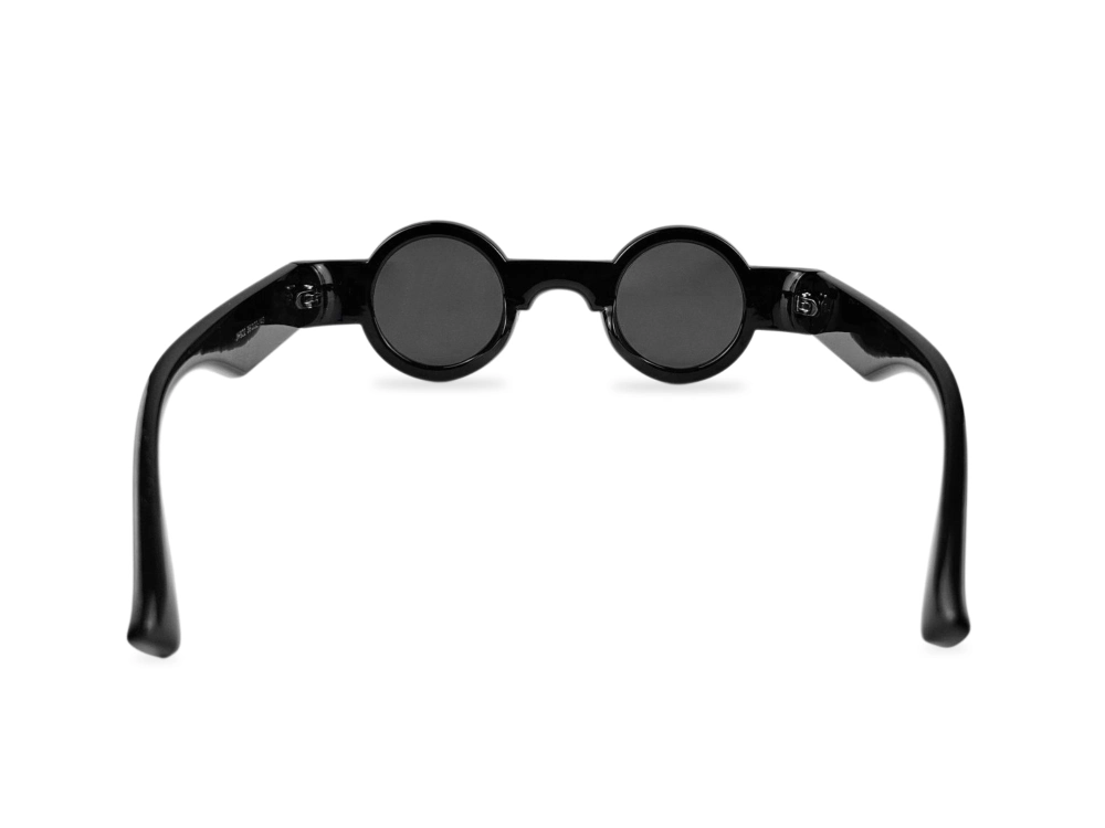 Unisex crne lenonke sa malim staklima i crnim plasticnim okvirom retro classic REmpl01 zadnji