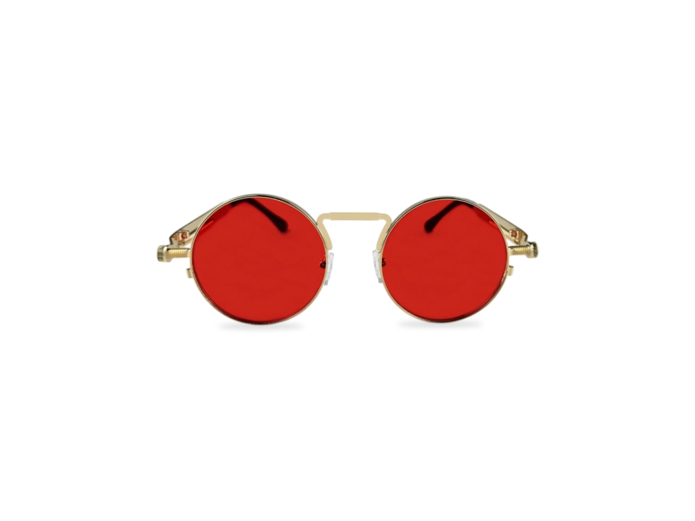 Unisex crvene lenonke Retro classic REc09 sa zlatnim okvirom prednji