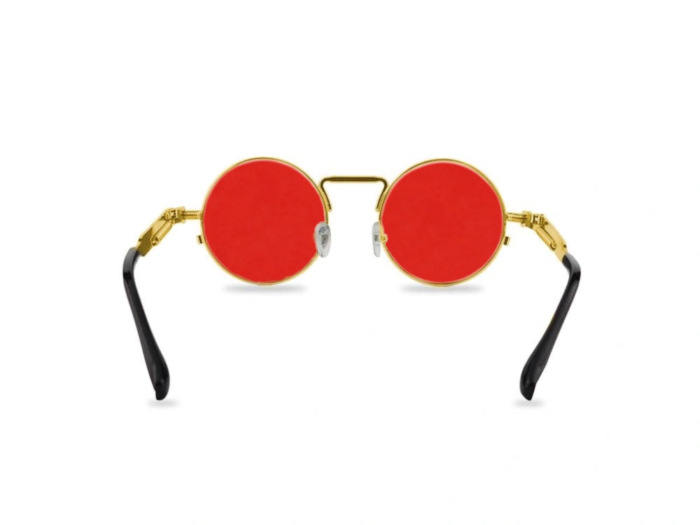 Unisex crvene lenonke Retro classic REc09 sa zlatnim okvirom zadnji