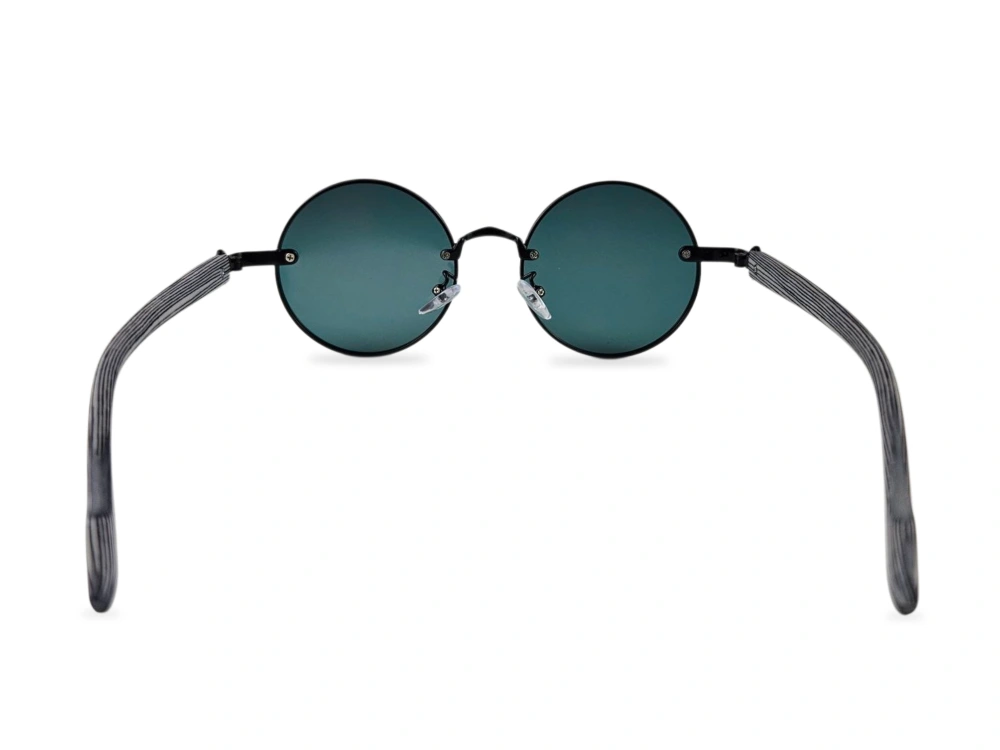 Unisex narandzasto-zelenkaste lenonke crni okvir sa sivkastim nozicama Retro classic REcp02 zadnji