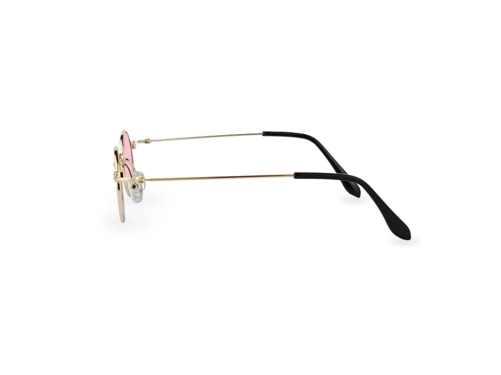 Unisex roze lenonke Retro classic REm09 sa zlatnim okvirom vok