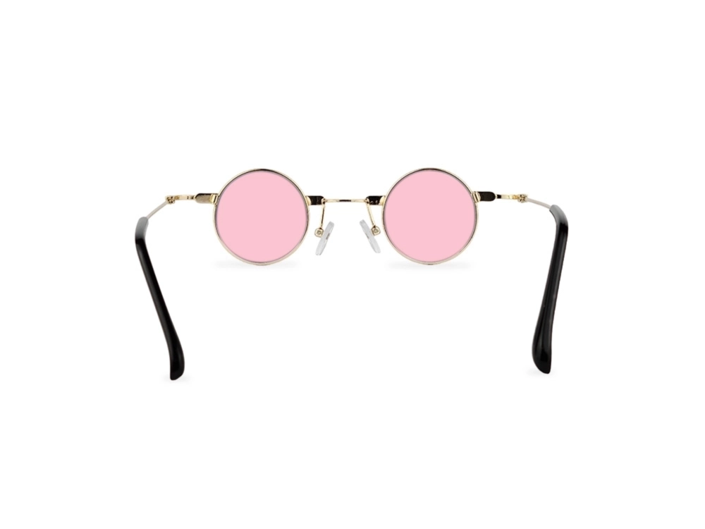 Unisex roze lenonke Retro classic REm09 sa zlatnim okvirom zadnji