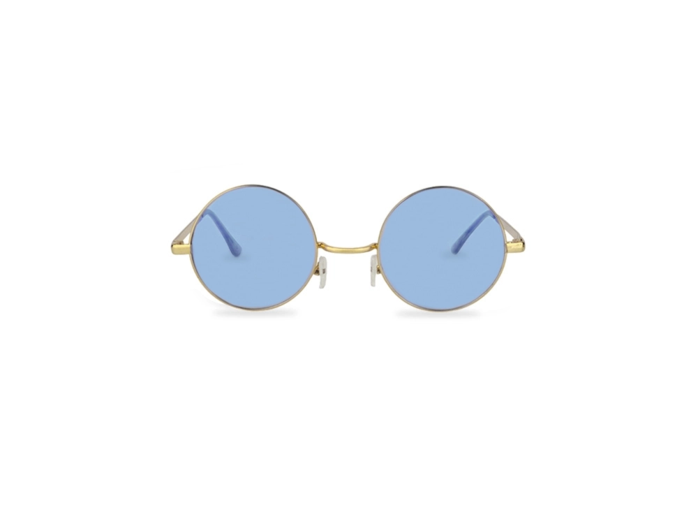Unisex svetlo plave lenonke Classic CL14 sa zlatnim okvirom prednji